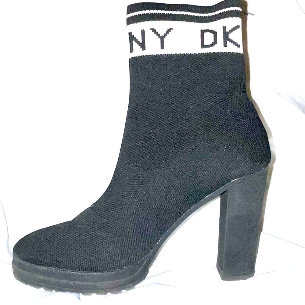 DKNY black monochrome Bootie